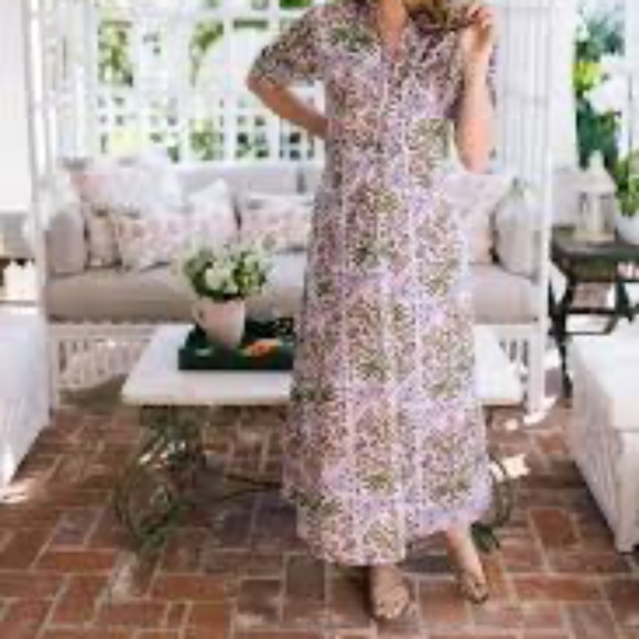 Julia Amory The Shirt Dress Mughal Jardin size Small / S - Picture 2 of 9